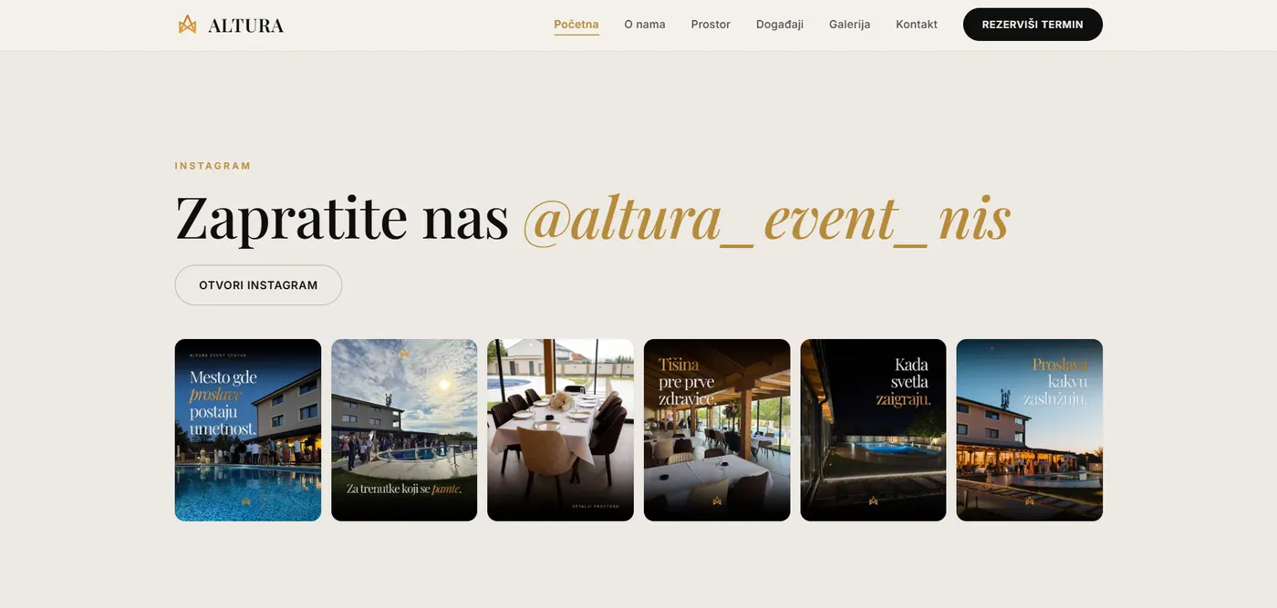 Altura, Instagram feed